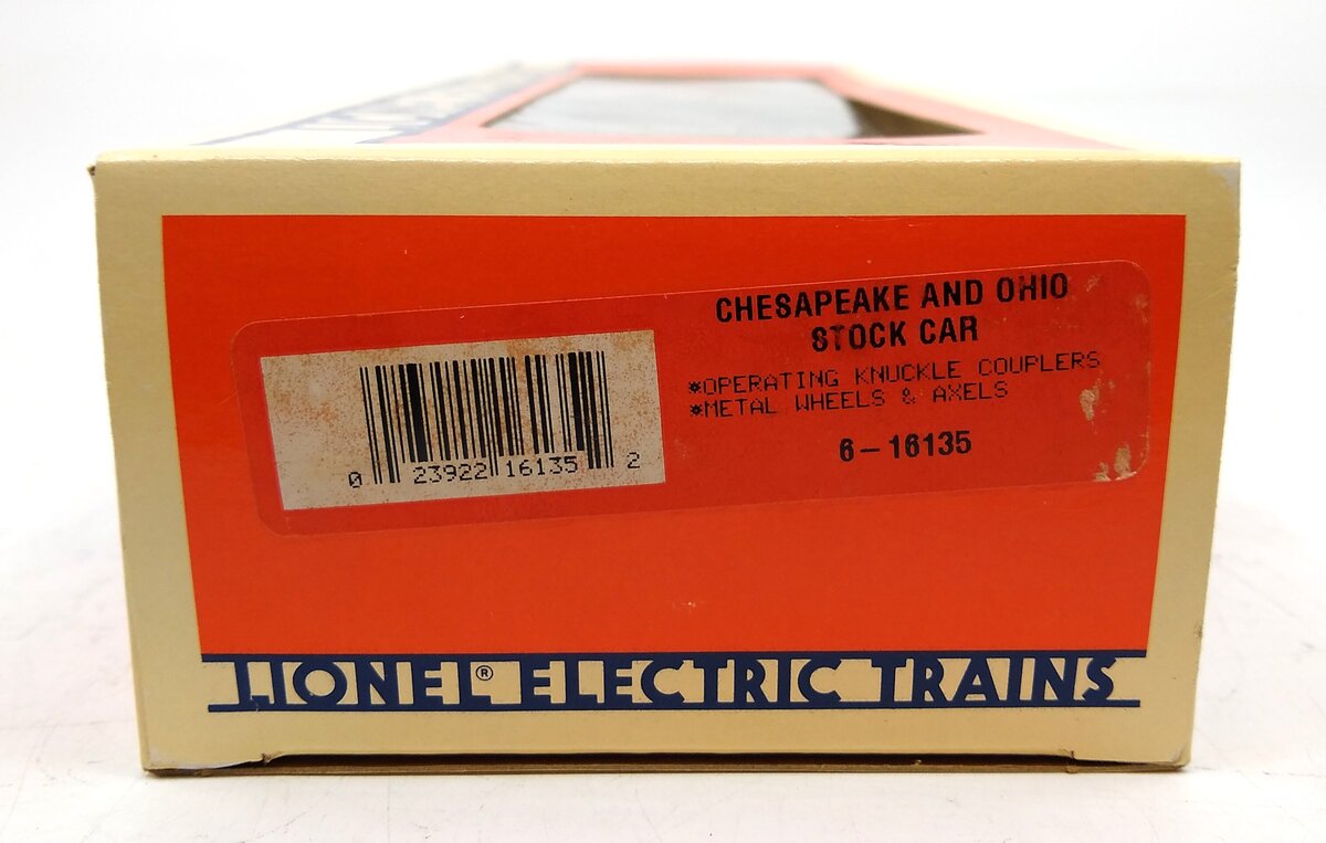 Lionel 6-16135 O Chesapeake & Ohio Stock Car #16135 LN/Box