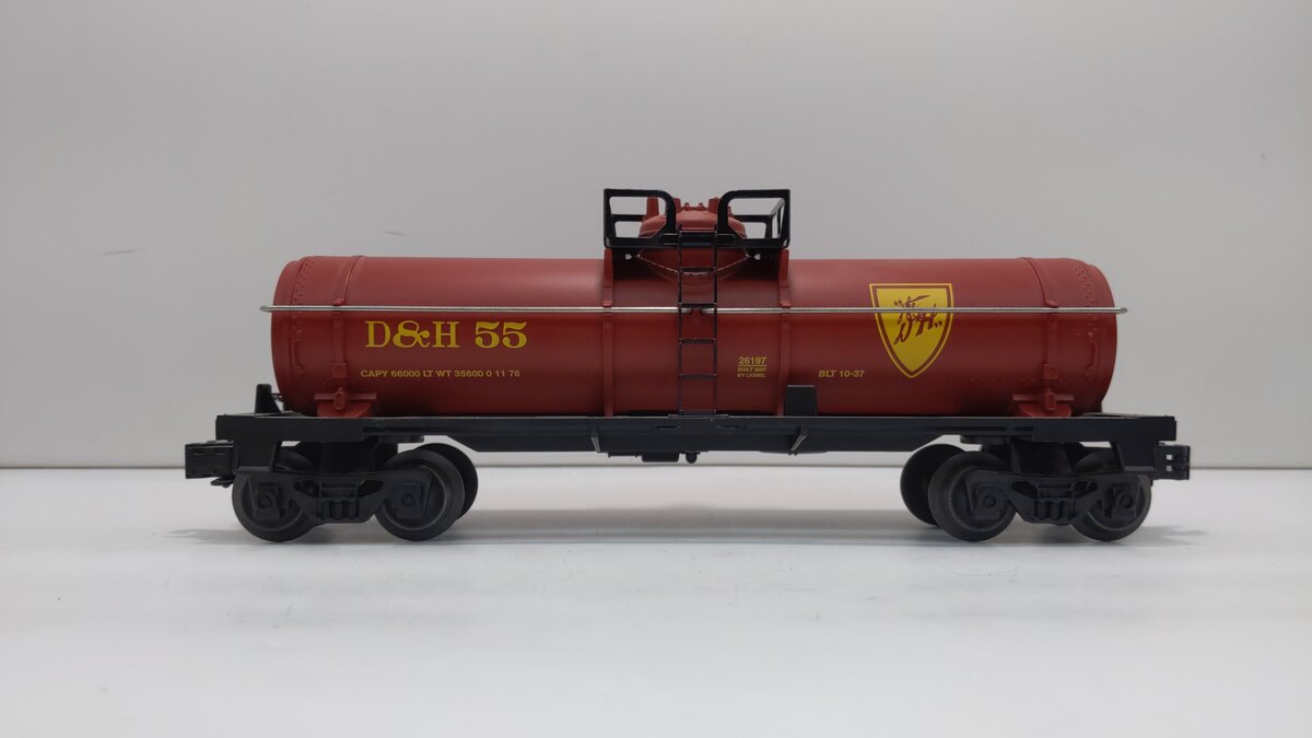 Lionel 6-26197 O Gauge Delaware and Hudson Tank Car LN/Box