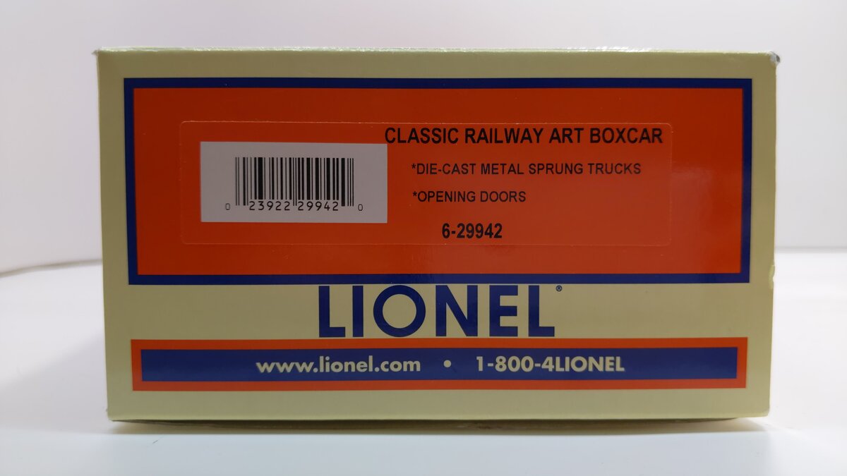 Lionel 6-29942 O Gauge Santa Fe Railroad Art Boxcar V2
