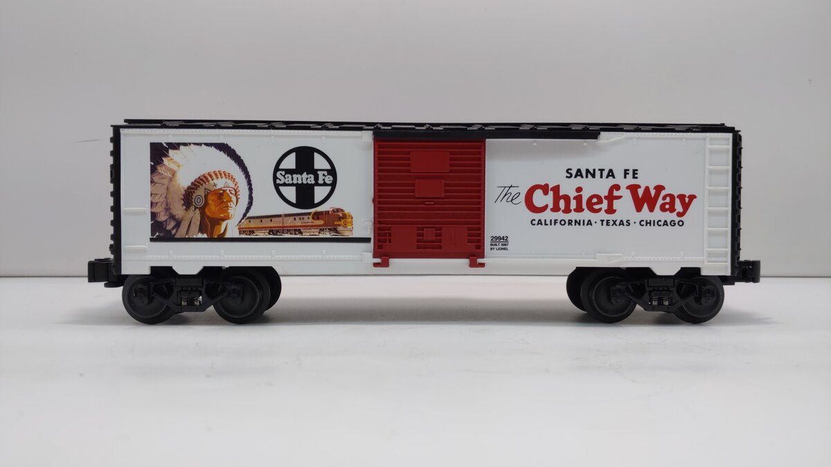 Lionel 6-29942 O Gauge Santa Fe Railroad Art Boxcar V2