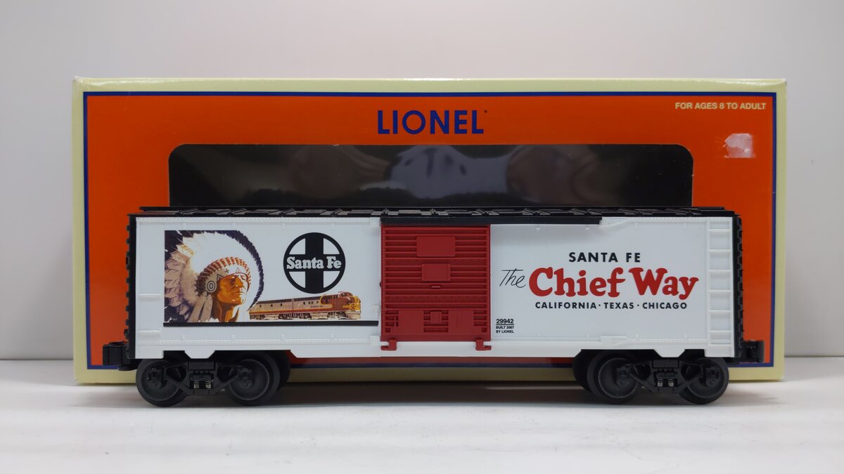 Lionel 6-29942 O Gauge Santa Fe Railroad Art Boxcar V2