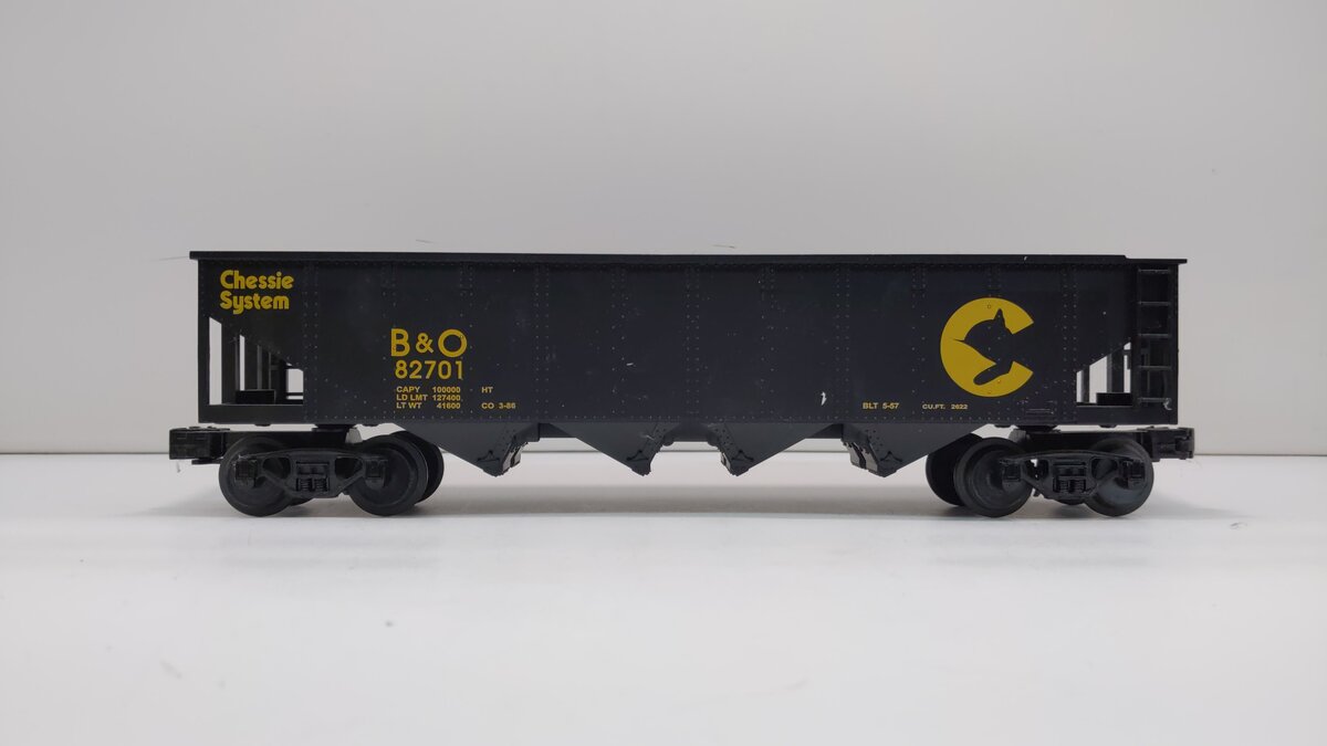 MTH 30-7514 O Gauge C&O Chessie Hopper #82701 LN/Box