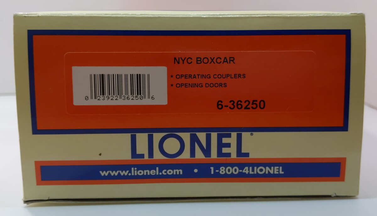 Lionel 6-36250 O Gauge New York Central Early Bird Box Car #165302