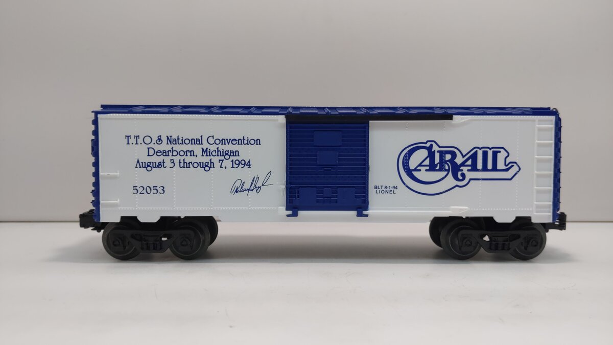 Lionel 6-52053 O Gauge TTOS Carail Convention Boxcar LN/Box