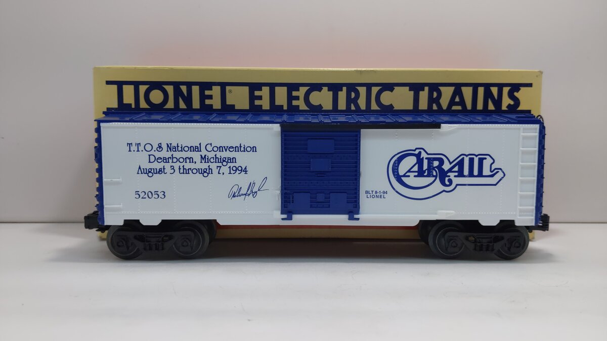 Lionel 6-52053 O Gauge TTOS Carail Convention Boxcar LN/Box
