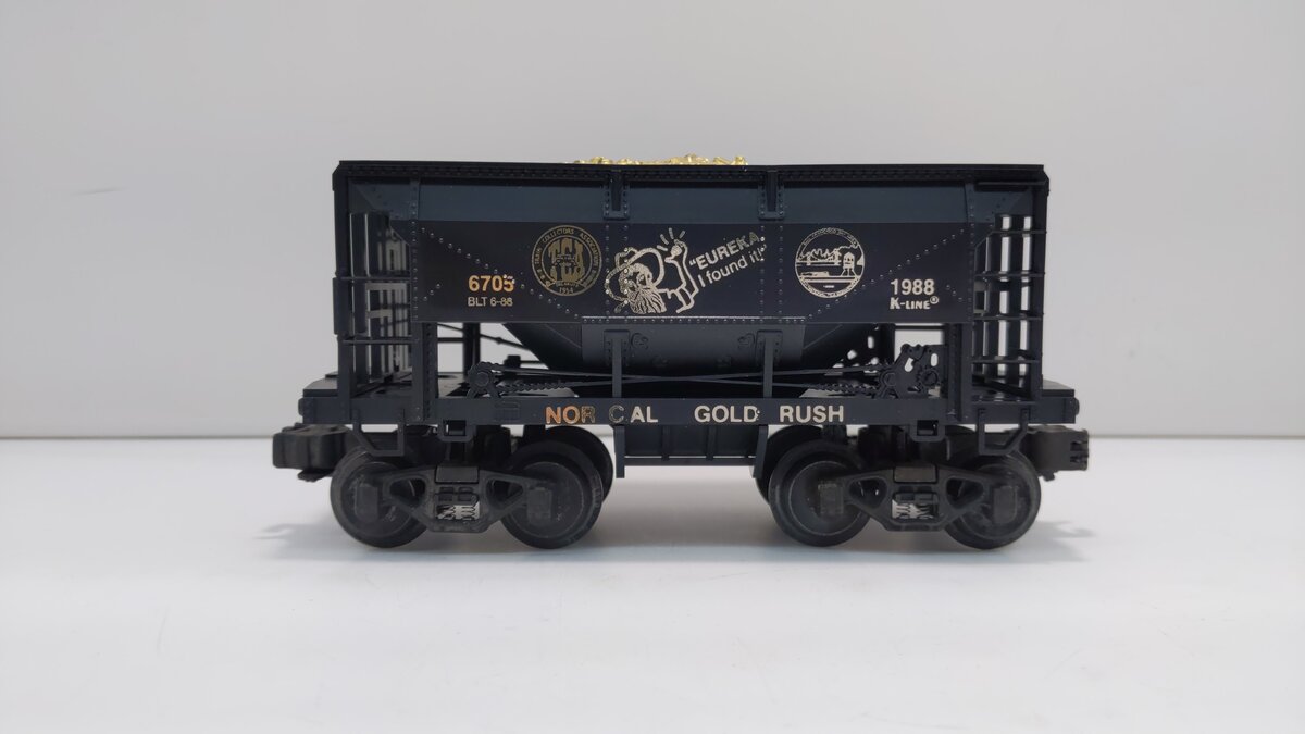 K-Line K-6705 O Gauge 1988 TCA Norcal Gold Rush Ore Car w/Ore Load LN/Box