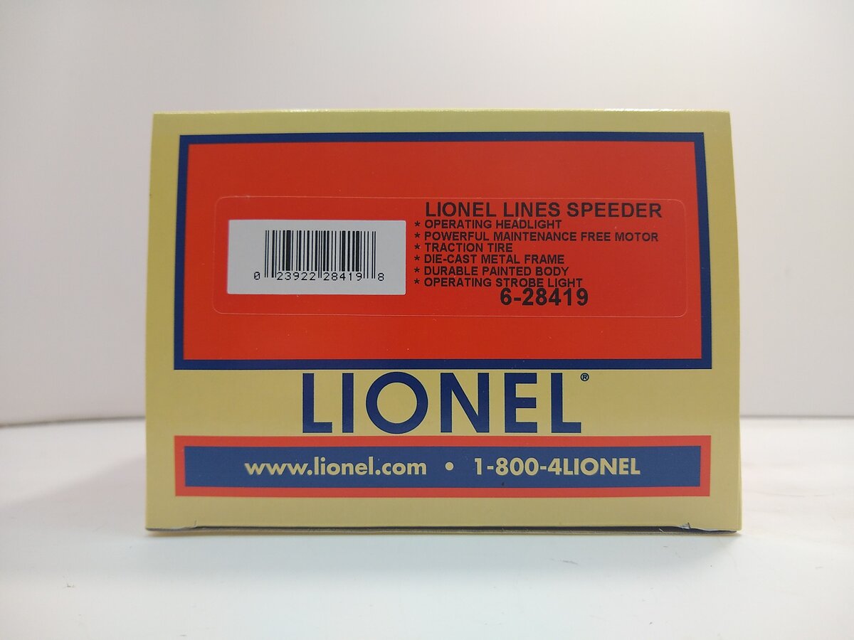 Lionel 6-28419 O Gauge Lionel Lines Motorized Speeder LN/Box