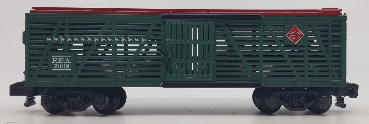 American Flyer 6-48375 S Gauge Christmas Stock Car w/Reindeer #2008