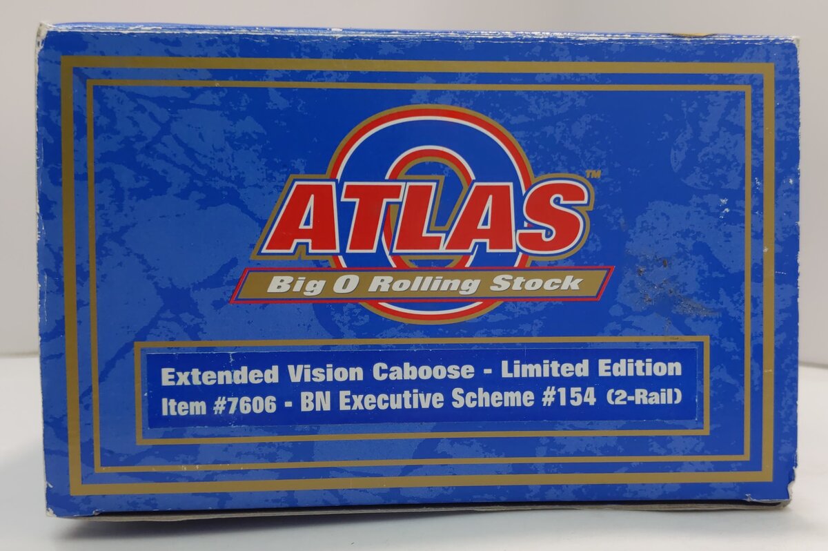 Atlas 7606 O Burlington Northern Extended Vision Caboose #154 - 2-Rail LN/Box