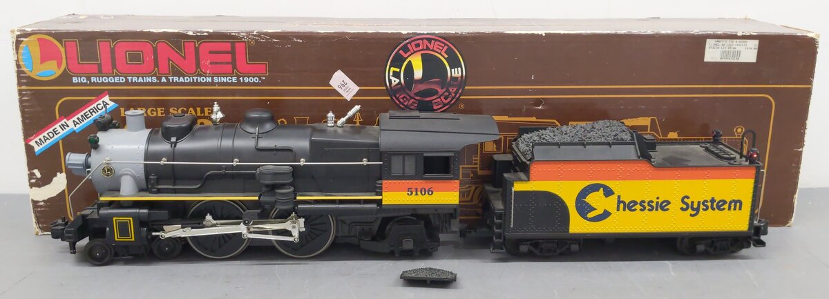 Lionel 8-85106 G Scale Chessie 4-4-2 Steam Locomotive & Tender LN/Box
