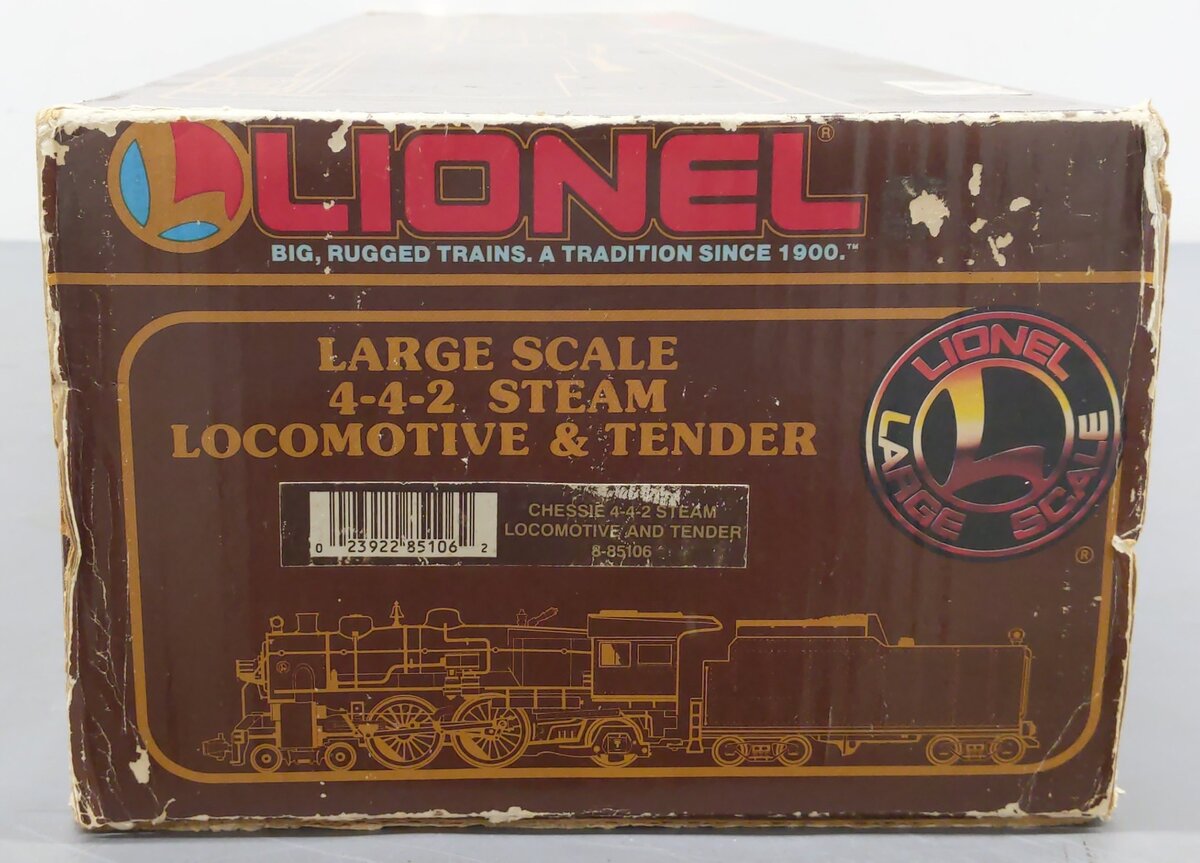 Lionel 8-85106 G Scale Chessie 4-4-2 Steam Locomotive & Tender LN/Box