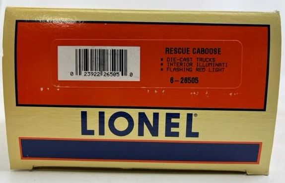Lionel 6-26505 O Fire Company #1 Rescue Unit Work Caboose #26505 LN/Box