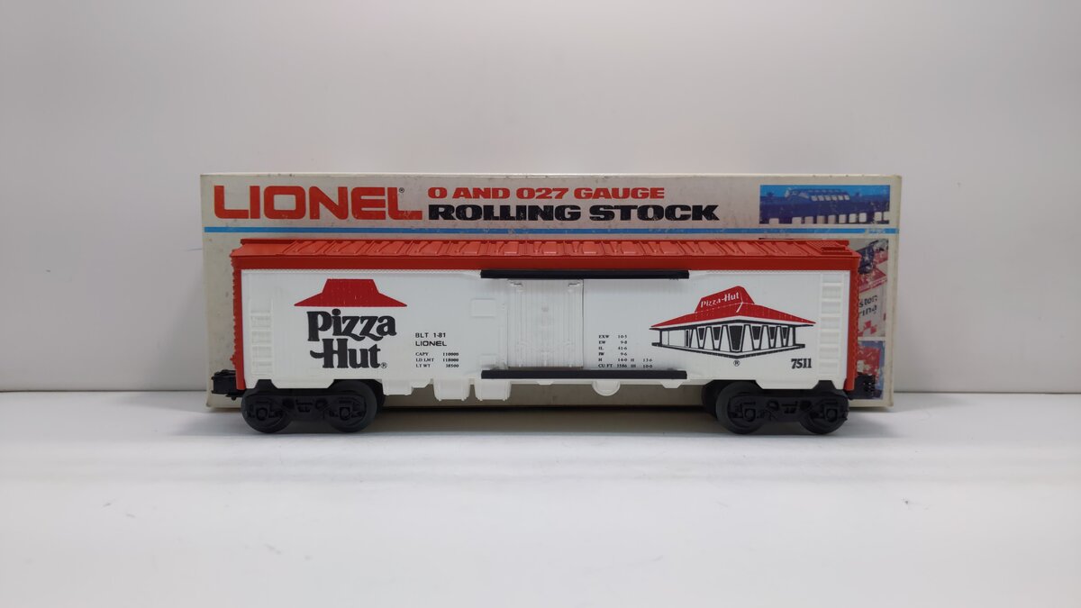 Lionel 6-7511 O Gauge Pizza Hut Refrigerator Car LN/Box