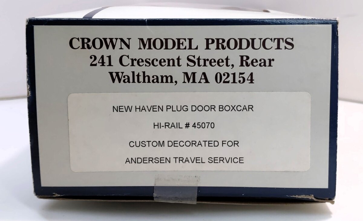 Crown Model Products O New Haven Plug Door Boxcar #45070 (Hi-Rail) LN/Box