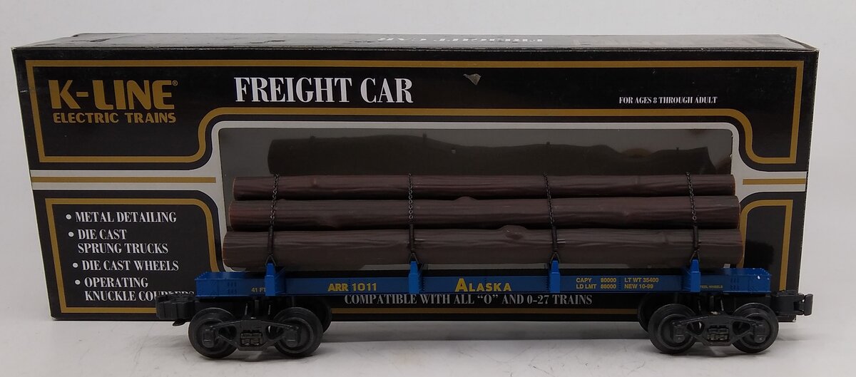 K-Line K663-1011 O Gauge Alaska Skeleton Log Car LN/Box