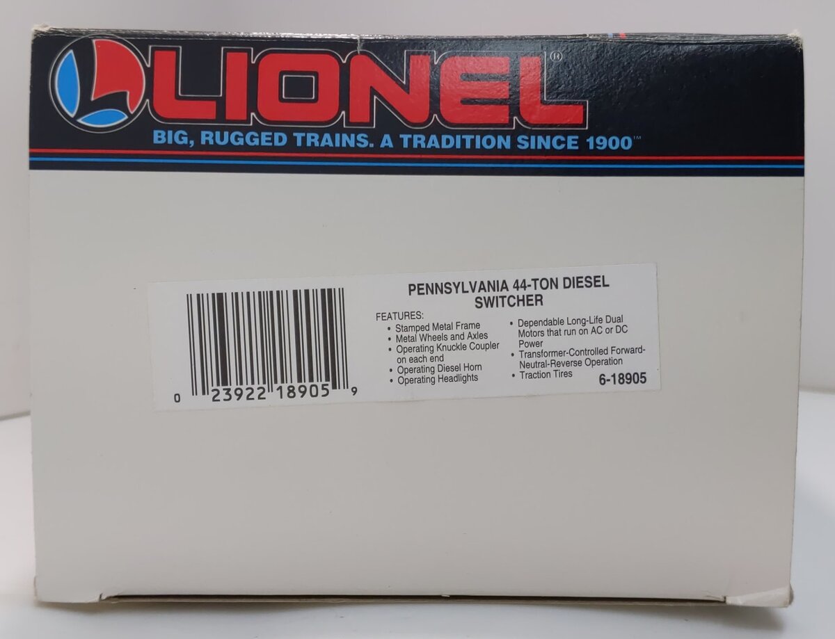 Lionel 6-18905 O Gauge Pennsylvania 44 Ton Diesel Switcher #9312 LN/Box