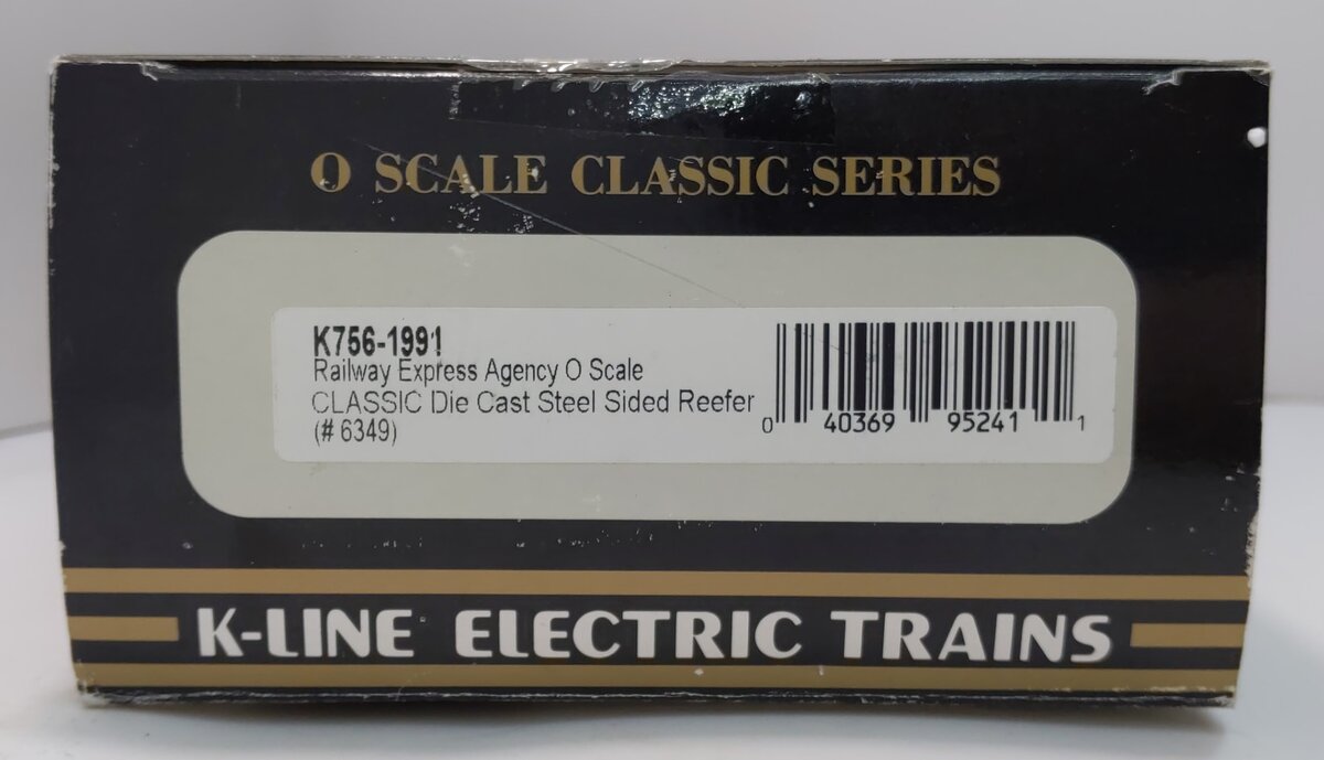 K-Line K756-1991 O Gauge Railway Express Agency Die-Cast Steel Sided Reefer LN/Box