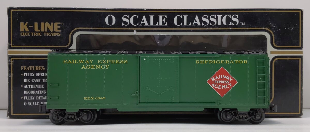 K-Line K756-1991 O Gauge Railway Express Agency Die-Cast Steel Sided Reefer LN/Box