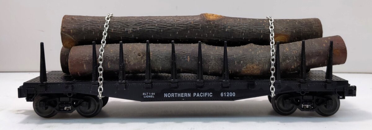 Lionel 6-17510 O Gauge Northern Pacific Flatcar with Logs #61200 LN/Box