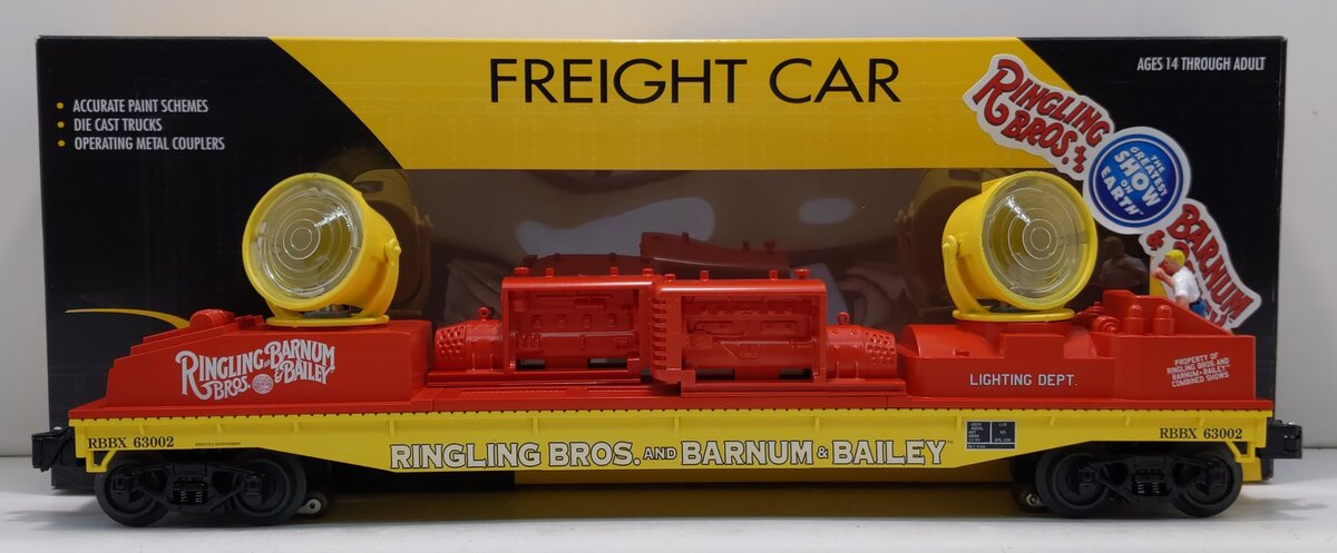 K-Line 6-22635 O Ringling Bros. Double Searchlight Car with Generators #63002 NIB