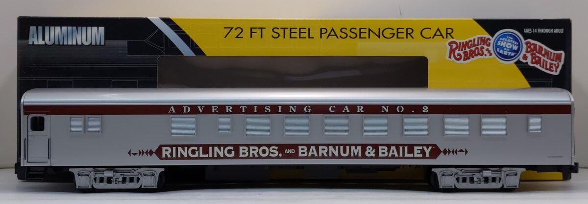 K-Line 6-22628 O Ringling Bros 18" Aluminum Advertising Car #2 LN/Box