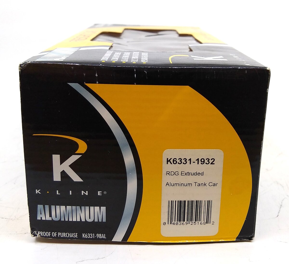 K-Line K6331-1932 O Gauge Reading Extruded Aluminum Tank Car #90987 LN/Box