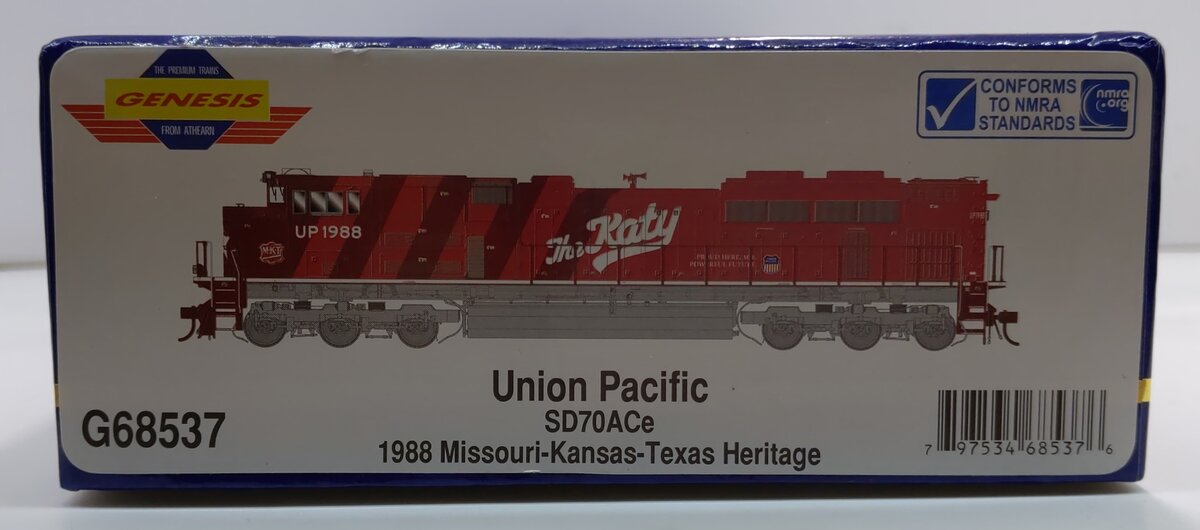 Athearn G68537 HO Union Pacific/MKT SD70ACe Diesel Locomotive #1988 - DCC Ready