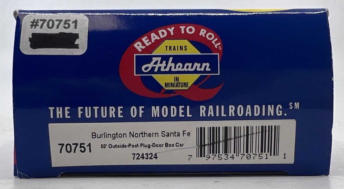 Athearn 70751 HO Scale BNSF 50' Outside-Post Plug-Door Boxcar #724324