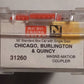 Micro-Trains 03100260 N Scale CB&Q 50' Standard Single Door Boxcar #924