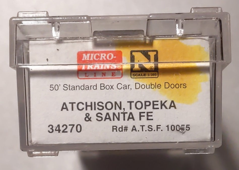 Micro-Trains 03400270 N Scale ATSF 50' Standard Double Door Boxcar #10055