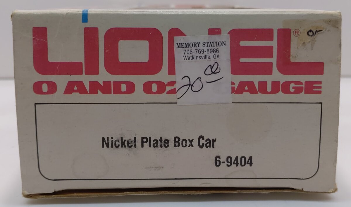 Lionel 6-9404 O Gauge Nickel Plate Road Boxcar #9404 NIB
