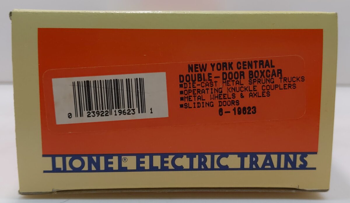 Lionel 6-19623 O Gauge New York Central Double Door Boxcar LN/Box