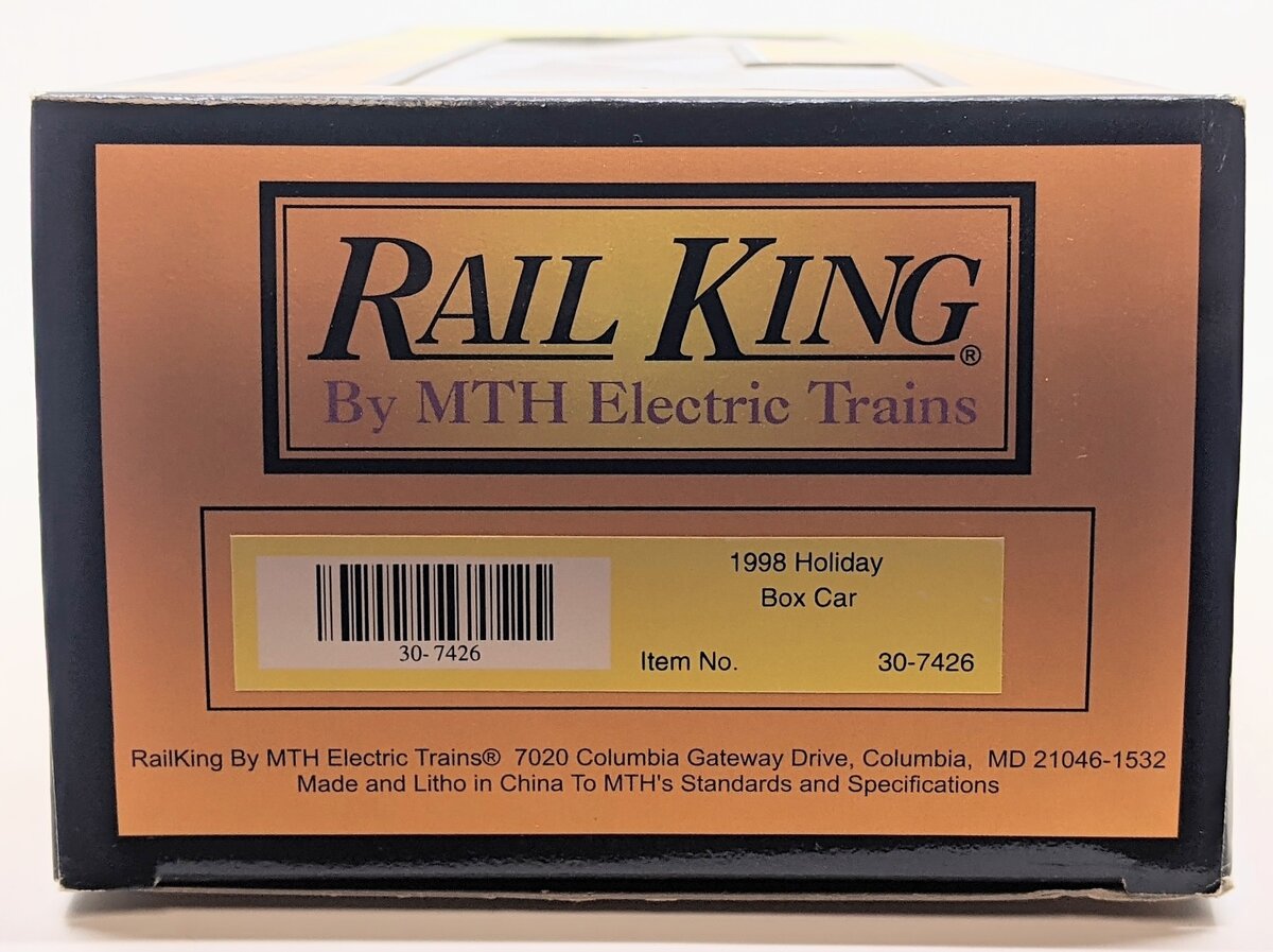 MTH 30-7426 O Gauge 1998 Christmas Boxcar LN/Box