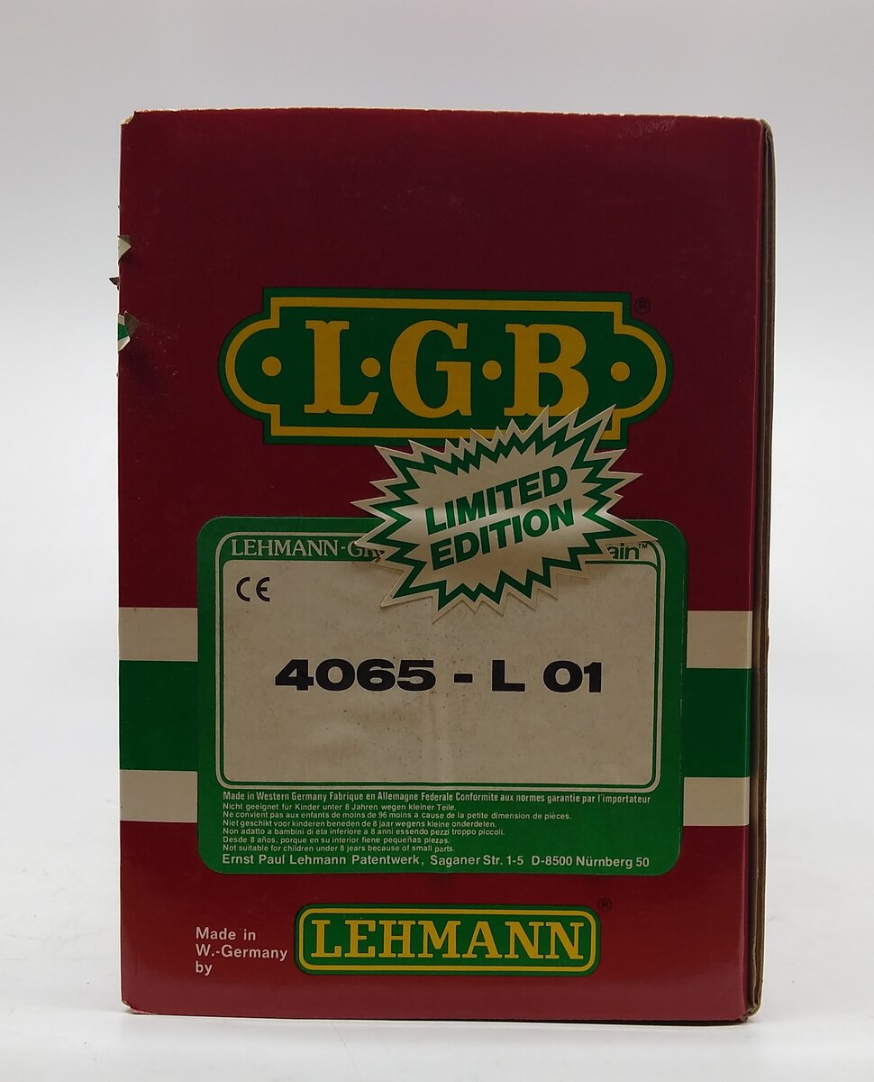 LGB 4065-L01 Lake George & Boulder Yellow Caboose LN/Box