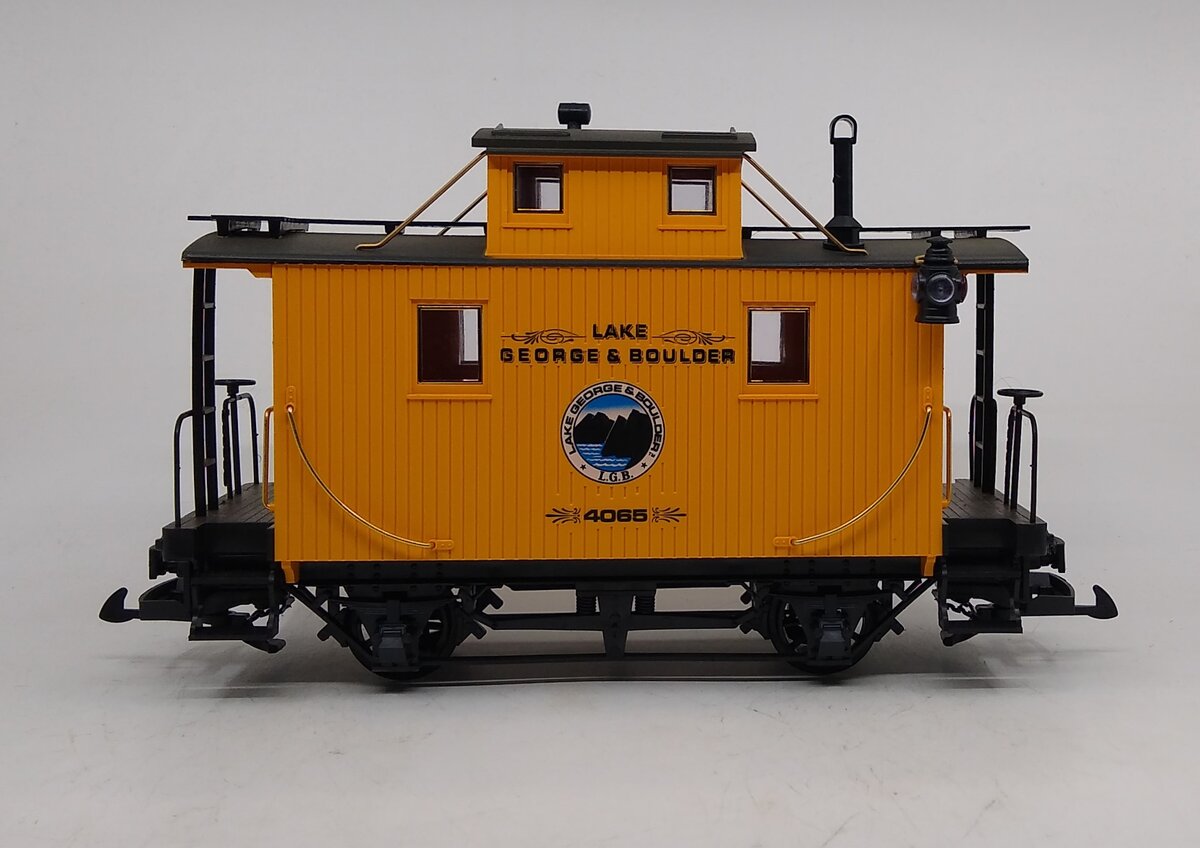 LGB 4065-L01 Lake George & Boulder Yellow Caboose LN/Box