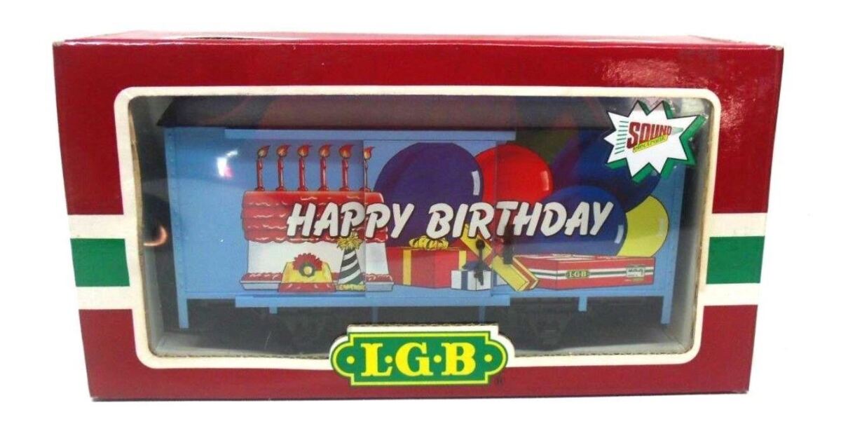 LGB 4435 HB G Scale Happy Birthday Freight Car LN/Box