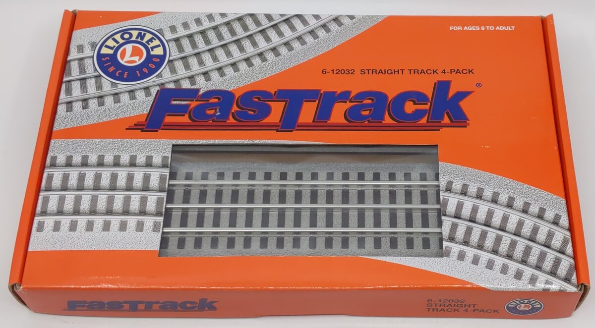 Lionel 6-12032 O Scale Straight FasTrack (Pack of 4) LN/Box