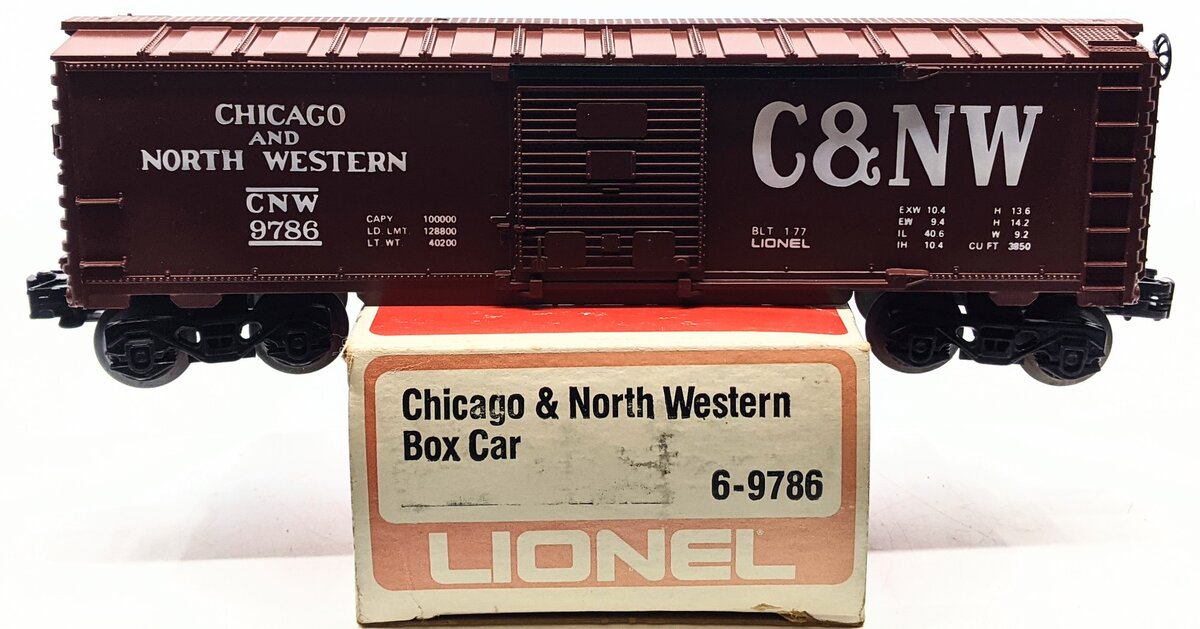 Lionel 6-9786 O Gauge Chicago & North Western Boxcar #9786 LN/Box