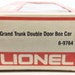 Lionel 6-9764 O Gauge Grand Trunk Western Boxcar VG/Box