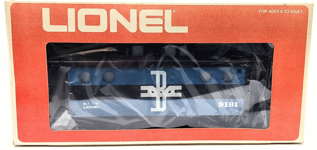 Lionel 6-9181 O Gauge Boston and Maine N5C Porthole Caboose LN/Box