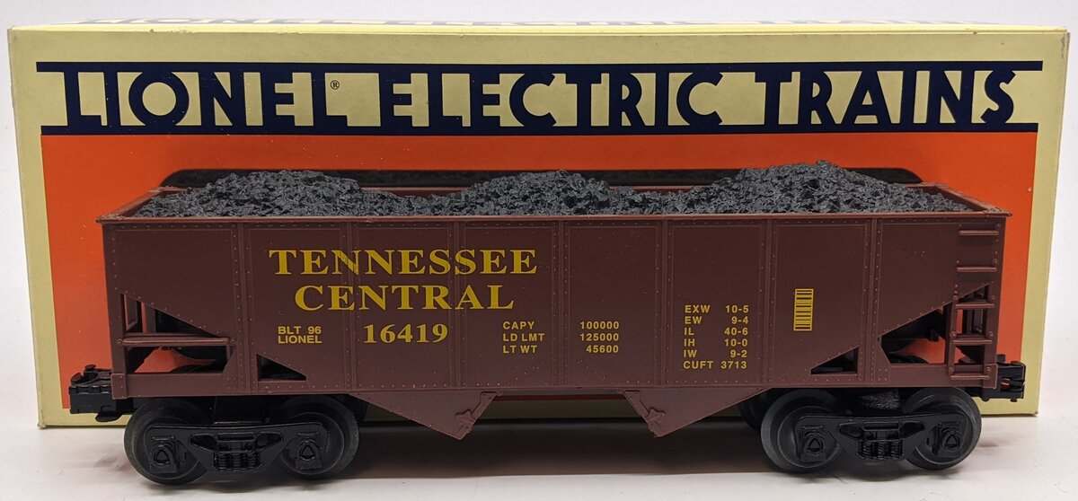 Lionel 6-16419 O Gauge Tennessee Central Two-Bay Hopper LN/Box