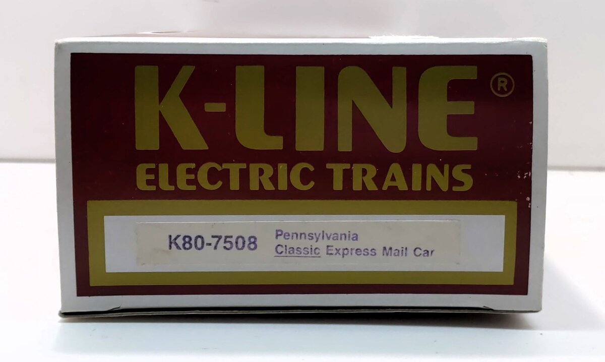 K-Line K80-7508 Pennsylvania Rail Road Classic Mail Car #2724 EX/Box