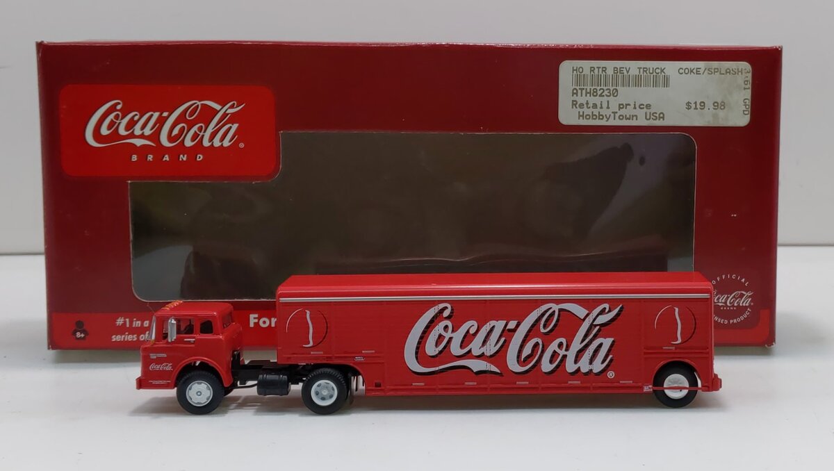 Athearn 8230 1:87 Scale Coco-Cola Ford C Tractor Trailer Truck