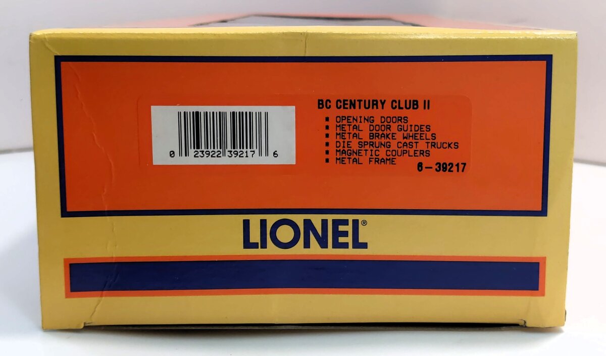 Lionel 6-39217 O Gauge Century Club II 2001-2005 Boxcar LN/Box