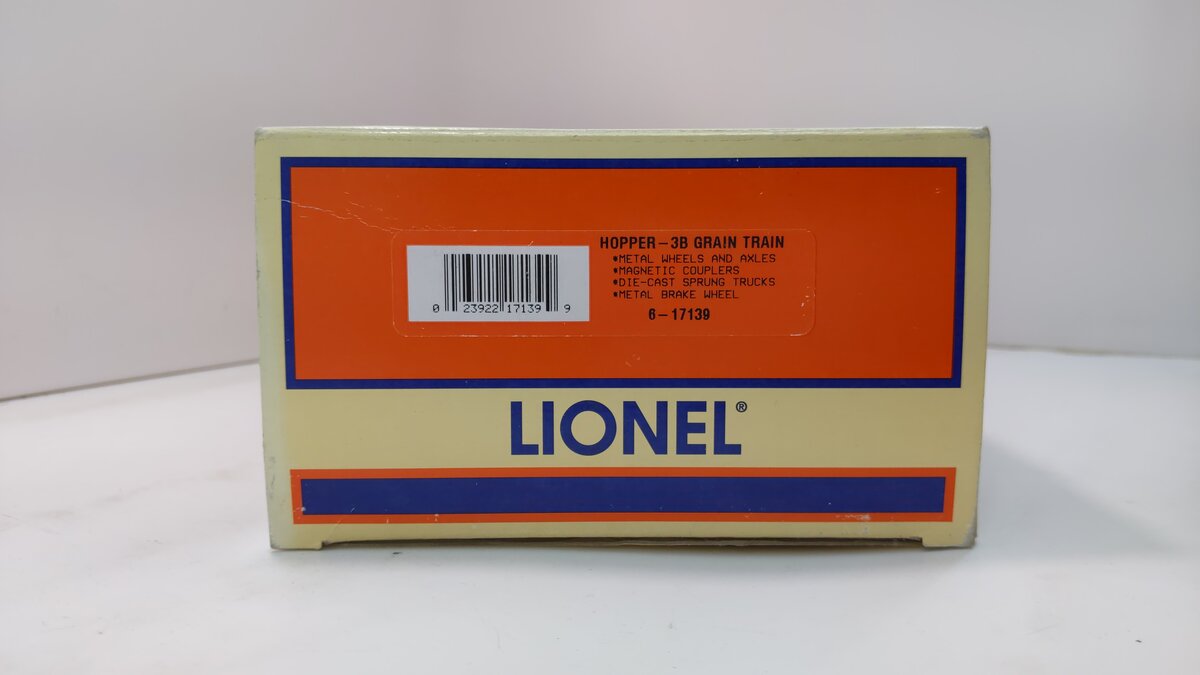 Lionel 6-17139 O Gauge Grain Train 3-Bay Covered Hopper Car #1025 LN/Box
