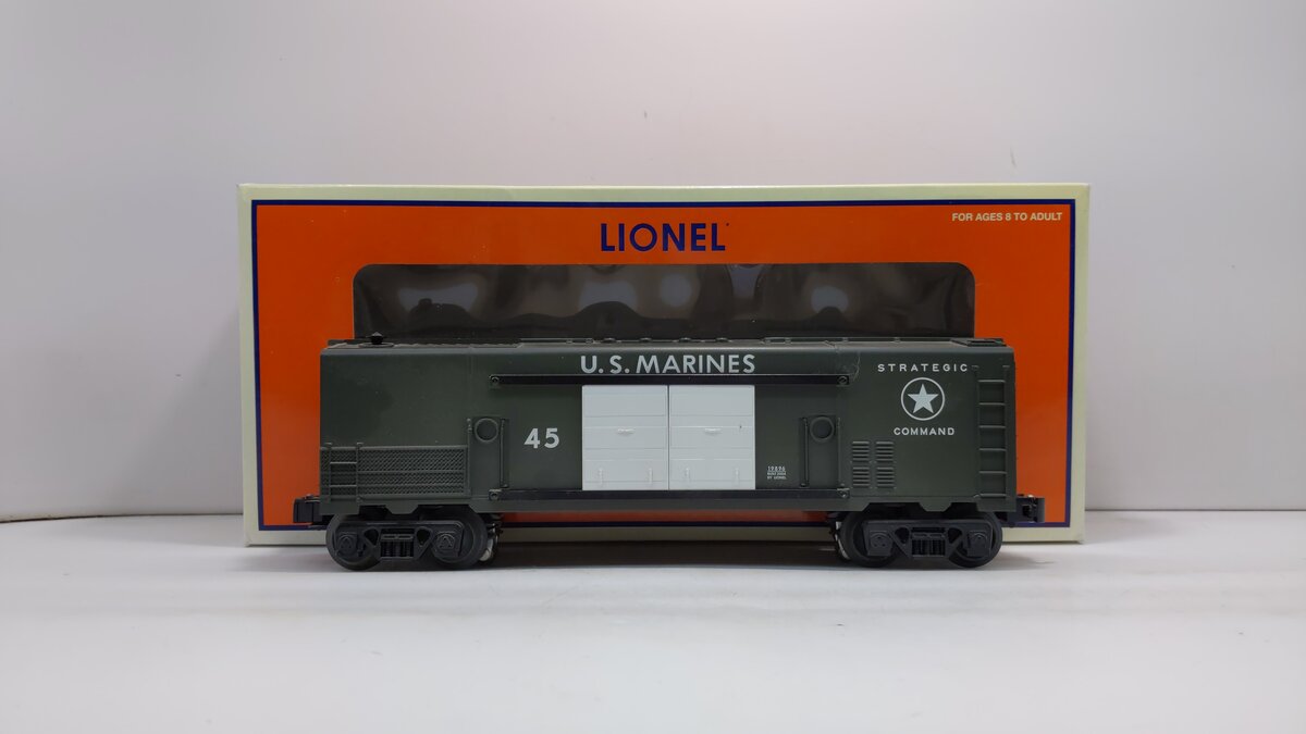 Lionel 6-19896 O Gauge U.S. Marines Missile Launch Sounds Box Car #45 LN/Box