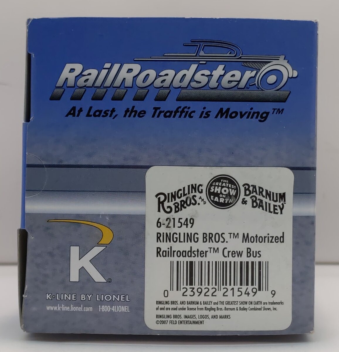 K-Line 6-21549 O Gauge Ringling Bros Motorized Railroadster Crew Bus