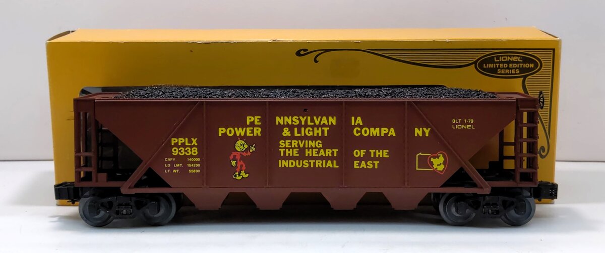 Lionel 6-9338 Pennsylvania Power Quad Hopper with Coal Load LN/Box