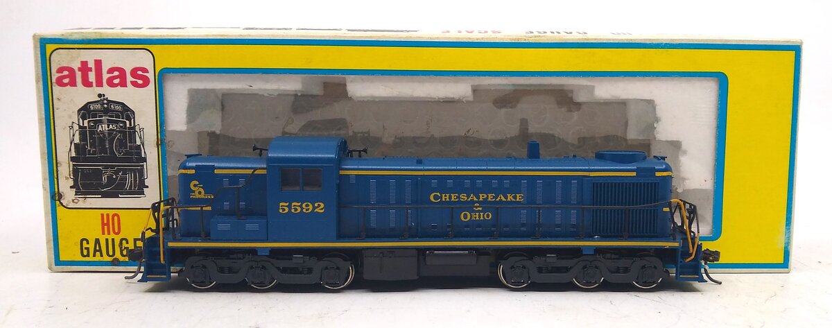 Atlas 7082 HO Scale Chesapeake & Ohio RSD 4/5 Diesel Locomotive #5592 VG/Box