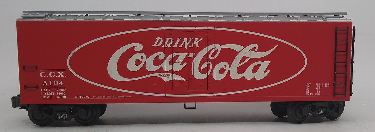 K-Line K762-5104 O Gauge Coca Cola Wood Side Reefer Car LN/Box